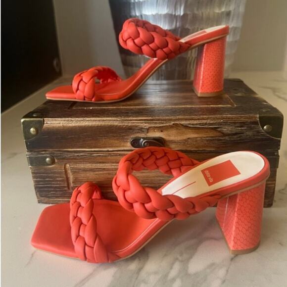 Dolce Vita Paily Sandals in Orange-Red - Picture 6 of 8